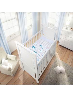 Jogo de lençol para Berço Americano Azul Fisher Price