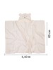 Cobertor De Microfibra Creme  Mami Bichuus Com Capuz Bordado Urso