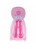 Kit Refeição Com Talher Foguete Rosa Buba Baby
