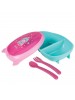 Kit Refeição Com Talher Foguete Rosa Buba Baby
