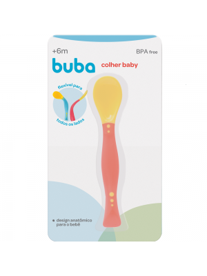 Colher Baby Flexivel Rosa Buba