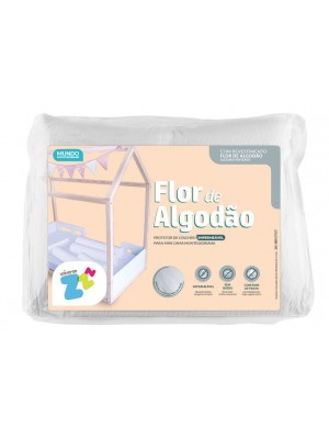 Protetor de Colchão Flor de Algodão Impermeável Montessoriano Fibrasca