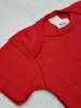 Body Liso Manga Curta Vermelho Petutinha