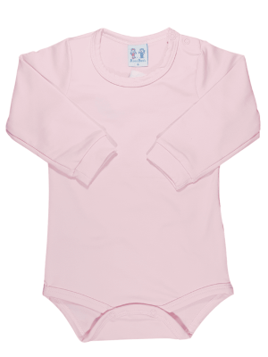 Body Manga Longa Rosa Quentinho Ultramicro Thermo RoseBud