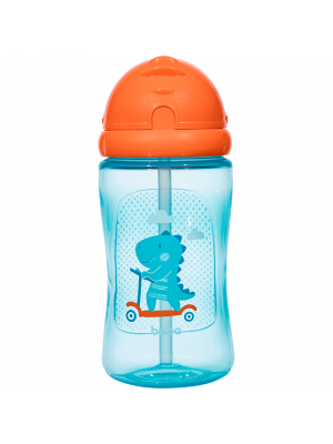 Garrafinha Infantil Dino Patinete azul 340 ml Buba