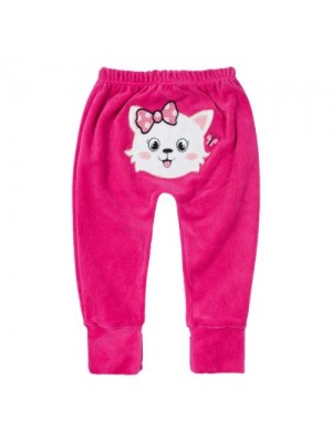 Calça Plush Bordado Gatinha Com Pé Reversível - Era Uma Vez