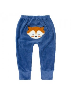 Calça Plush Bordado Raposa Com Pé Reversível - Era Uma Vez