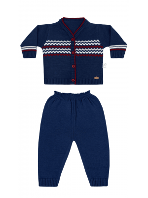 Conjunto Azul Marinho Tricô Chandra 