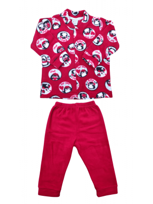 Conjuto Soft Pinguins Vermelho RoseBud