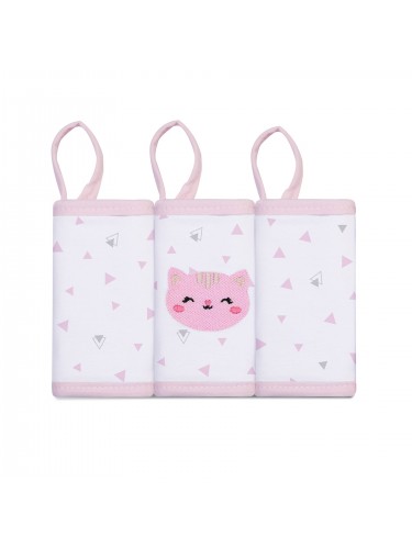 Paninho de Boca com Prendedor de Chupeta Mami Bichuus Gatinha Rosa