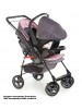 Carrinho de Bebê Milano Reversível II Rosa Galzerano