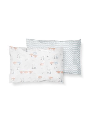 Kit Fronha Estampada Raposinha e chevron Papi