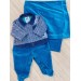 Kit Saída Maternidade Azul Petróleo 2 Peças Plush Modern Style Sonho Mágico