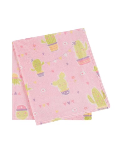 Manta Acalanto Estampada Cactus Colibri