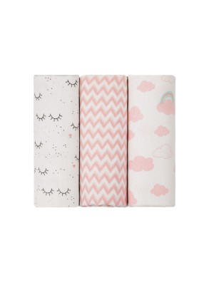 Cueiro Flanelado Estampado 3 Peças Papi
